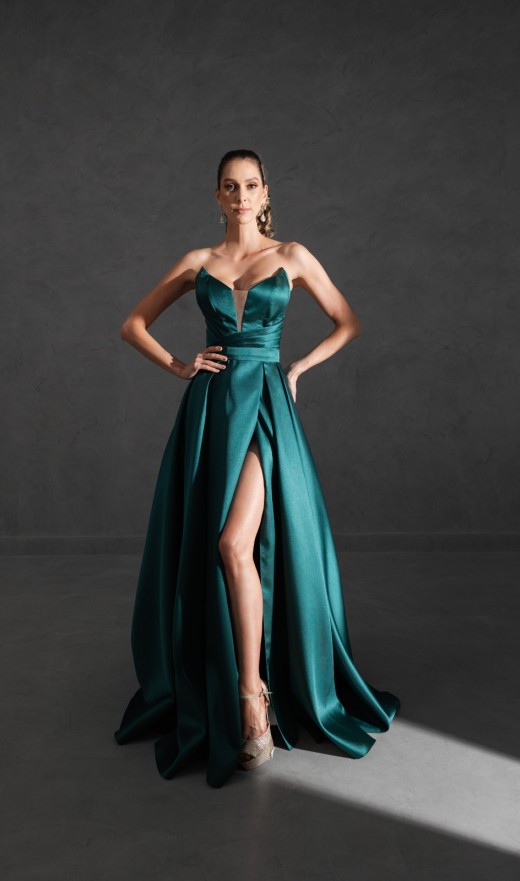 VESTIDO VERDE 49045GR