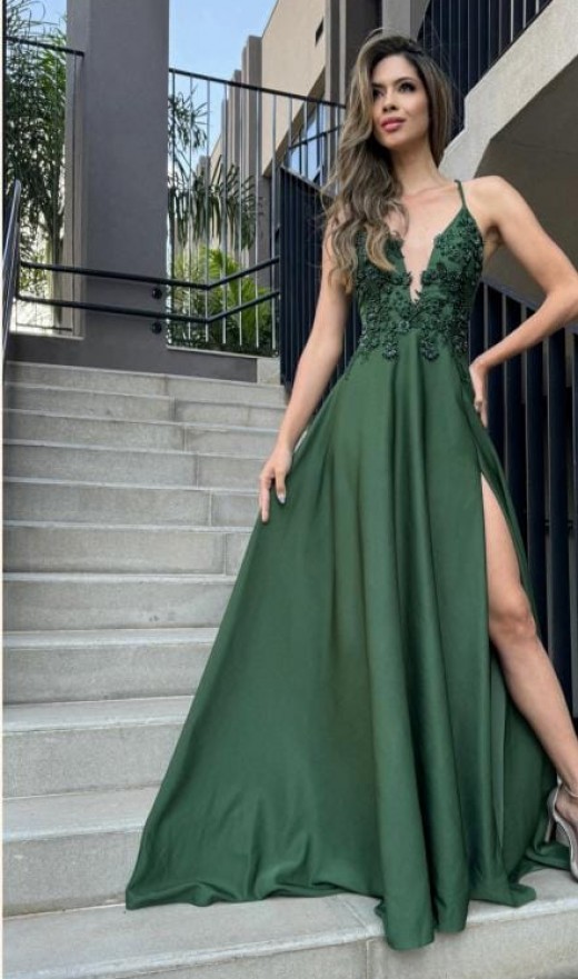 VESTIDO VERDE OLIVA 277C