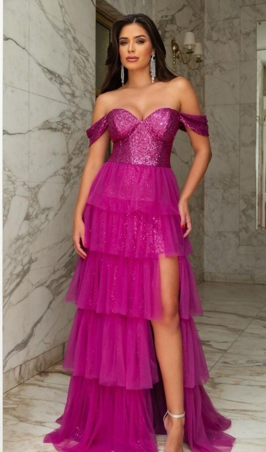 VESTIDO FUCSIA 1989S