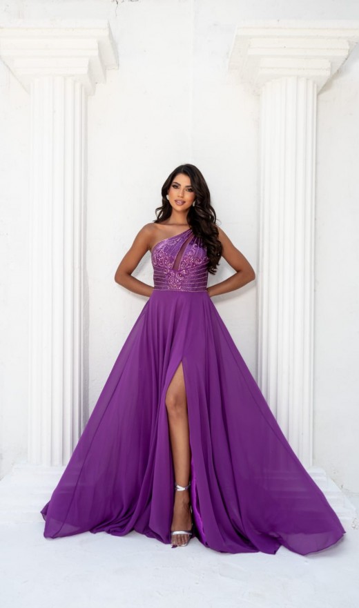 VESTIDO FUCSIA 11606SB