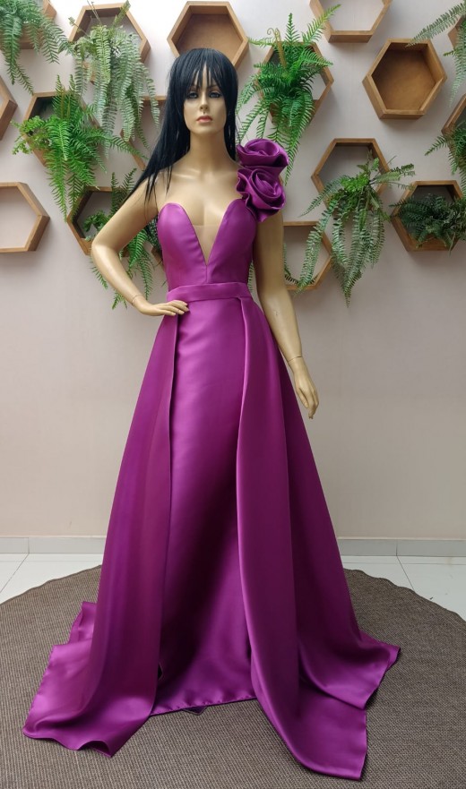 VESTIDO FUCSIA 49052GR