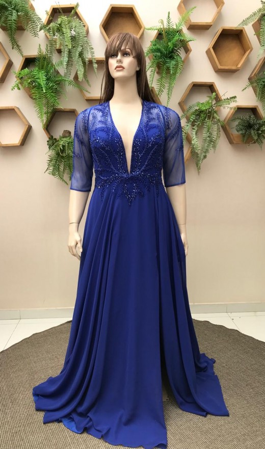 VESTIDO AZUL ROYAL CC8542