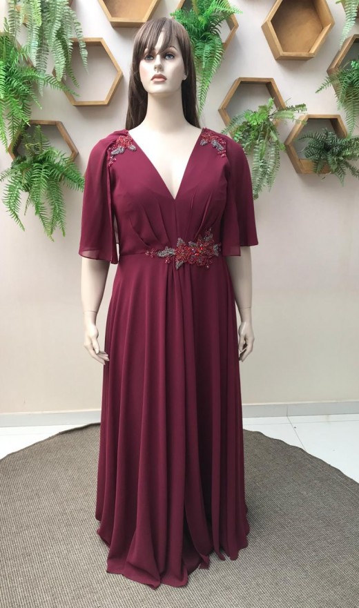 VESTIDO MARSALA 25043EM