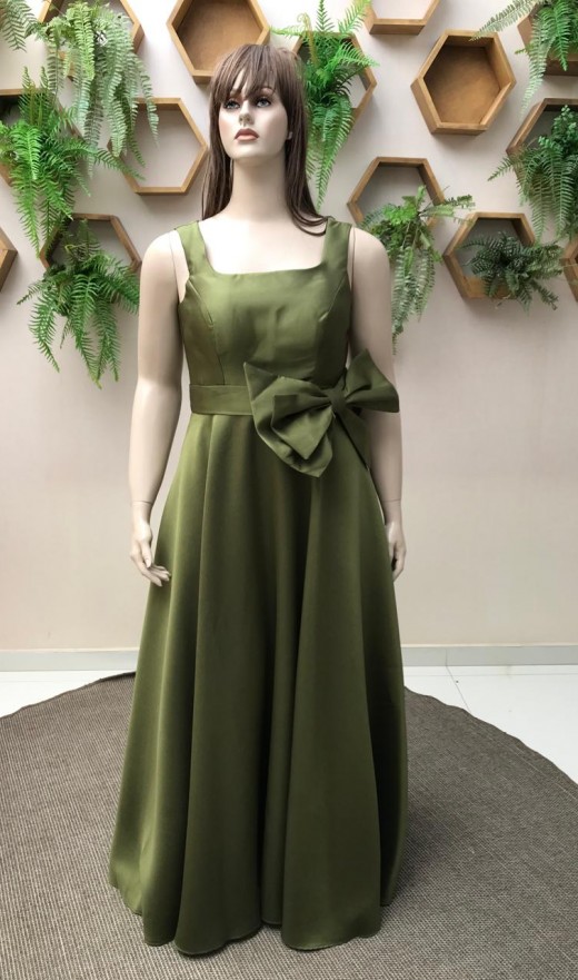 VESTIDO VERDE OLIVA 44990E