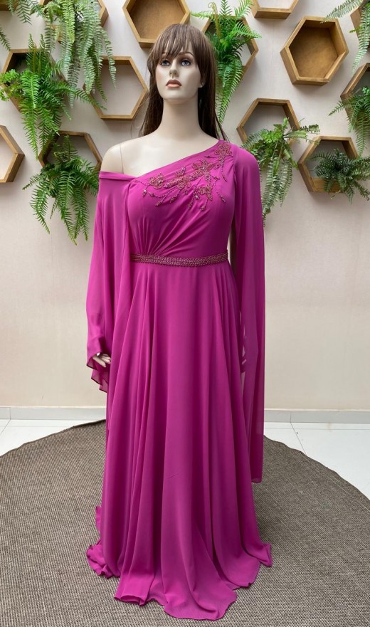 VESTIDO FUCSIA 24855EM