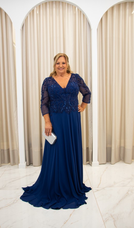 VESTIDO AZUL MARINHO GL9406CC