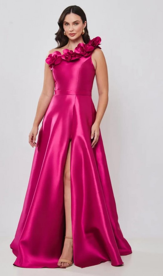 VESTIDO FUCSIA 2285K