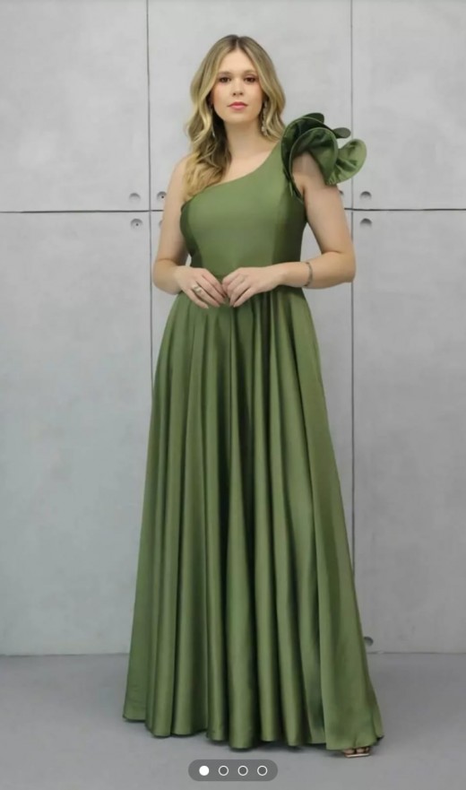 VESTIDO VERDE OLIVA 6136JC
