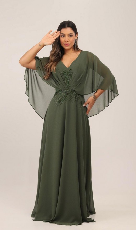 VESTIDO VERDE OLIVA 970NF