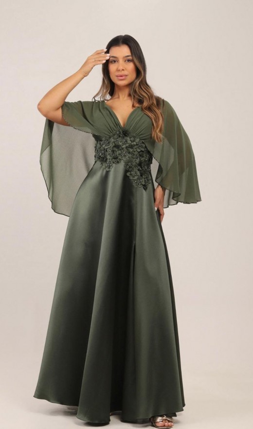 VESTIDO VERDE ESMERALDA 954NF