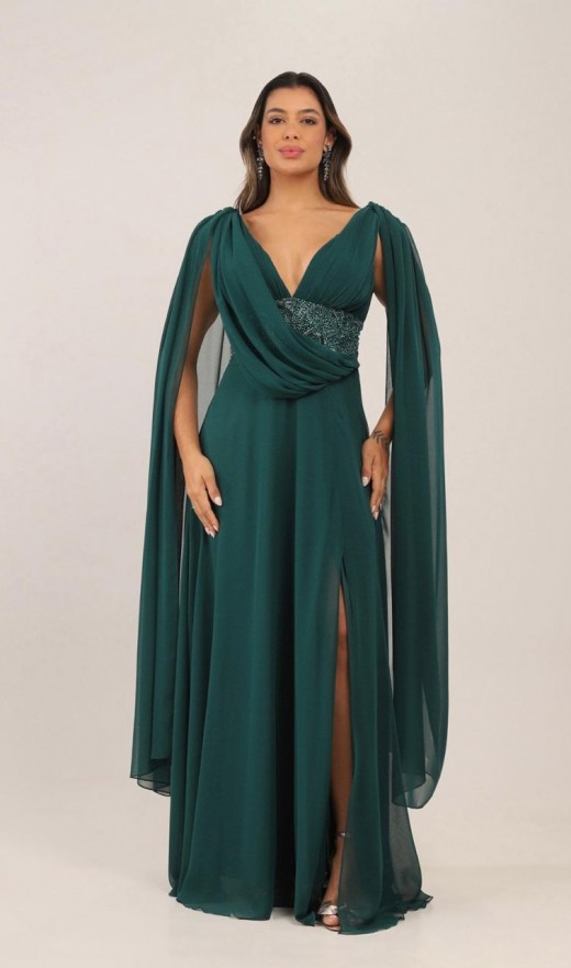VESTIDO VERDE ESMERALDA 946NF