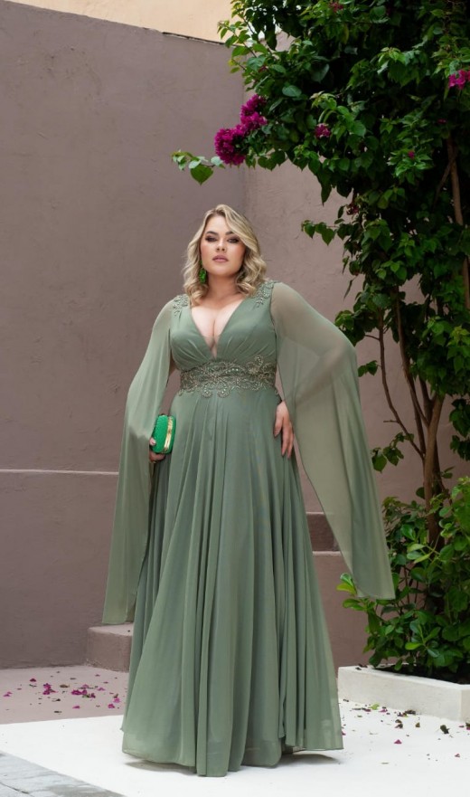 VESTIDO VERDE OLIVA GL23259