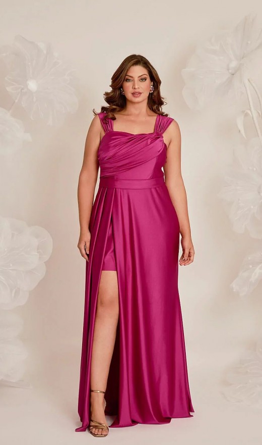 VESTIDO FUCSIA 4719G