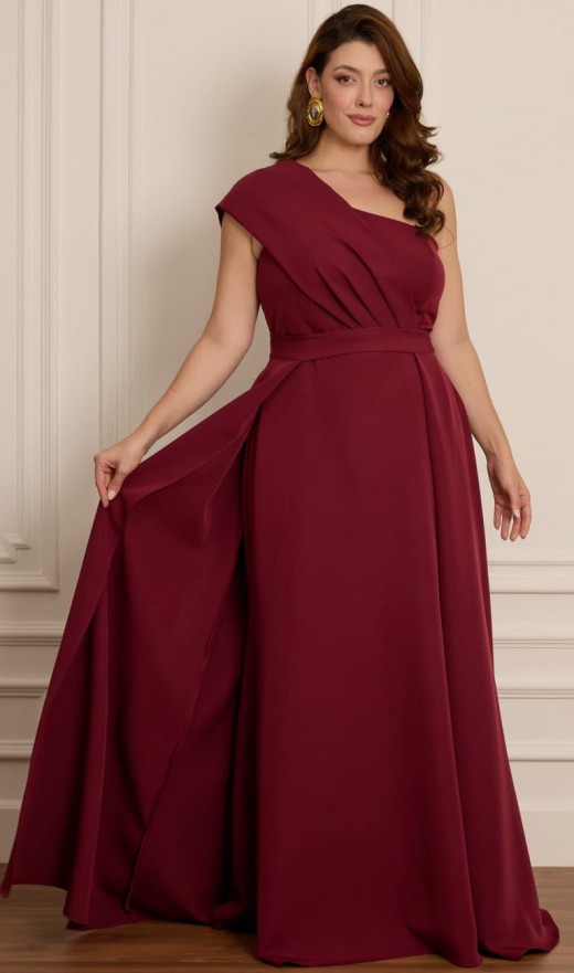VESTIDO MARSALA 5909G
