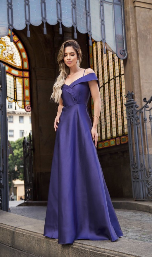 VESTIDO AZUL MARINHO 1189E