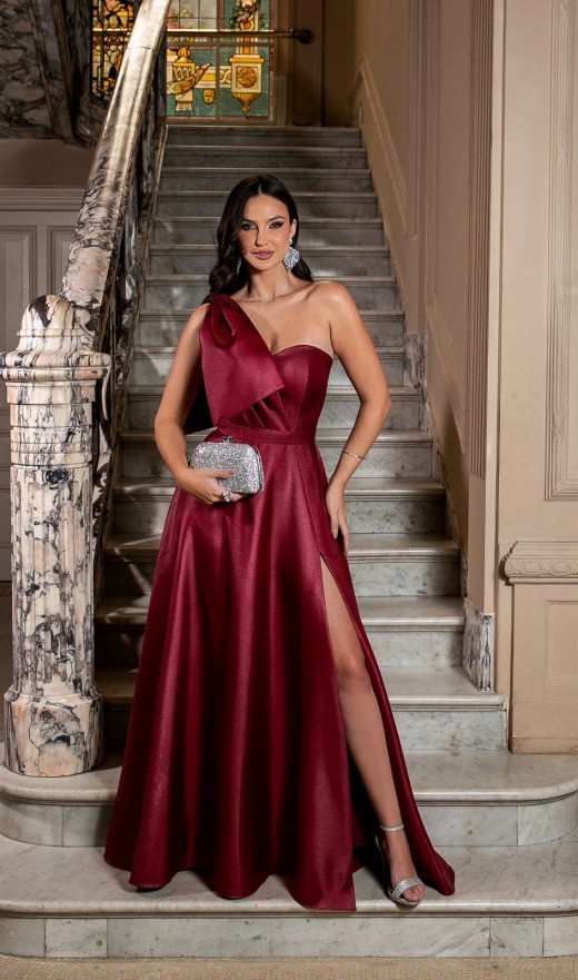 VESTIDO MARSALA 1153PH