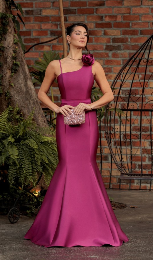 VESTIDO FUCSIA 1224PH