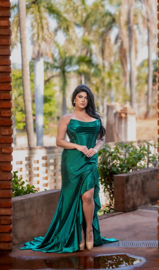 VESTIDO VERDE 56992LS
