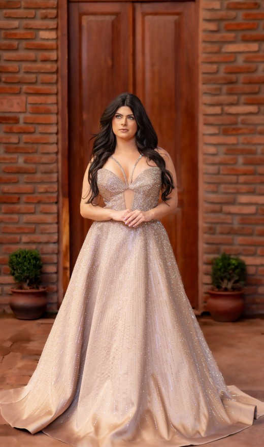 VESTIDO DOURADO 56815LS