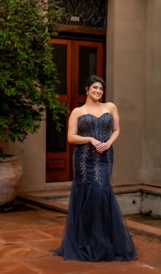 VESTIDO AZUL MARINHO SR24028