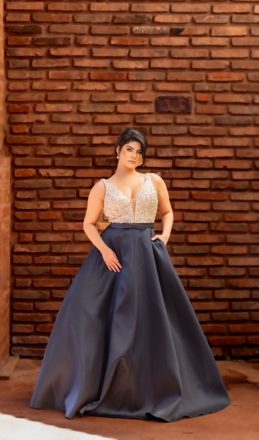 VESTIDO AZUL MARINHO EM4111