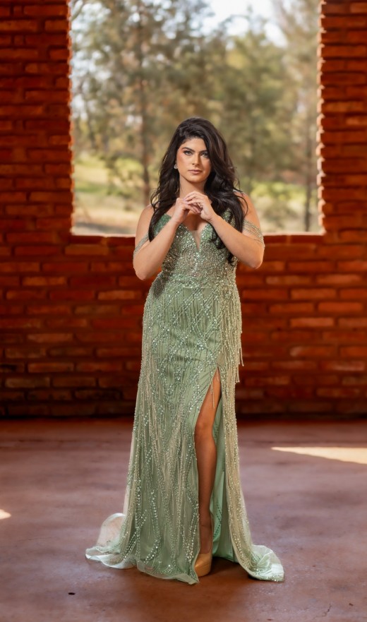 VESTIDO VERDE OLIVA 11716SB