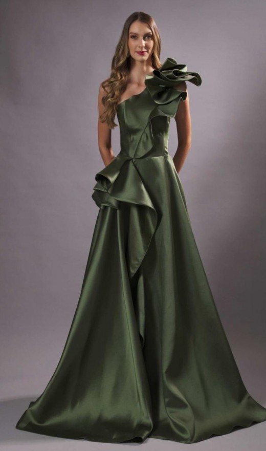 VESTIDO VERDE OLIVA 53032GR