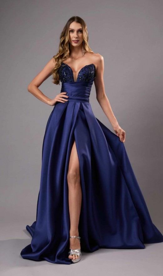 VESTIDO AZUL MARINHO 53091GR