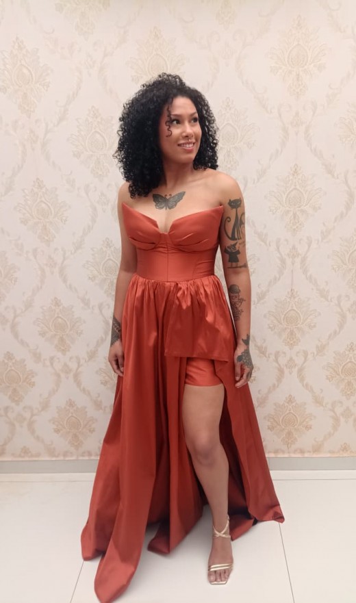 VESTIDO TERRACOTA 2037S