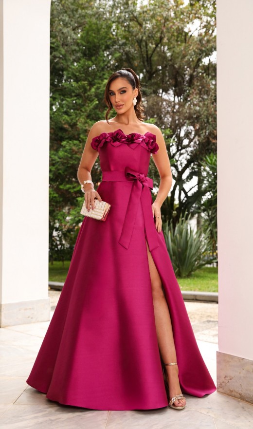 VESTIDO FUCSIA 1226PH