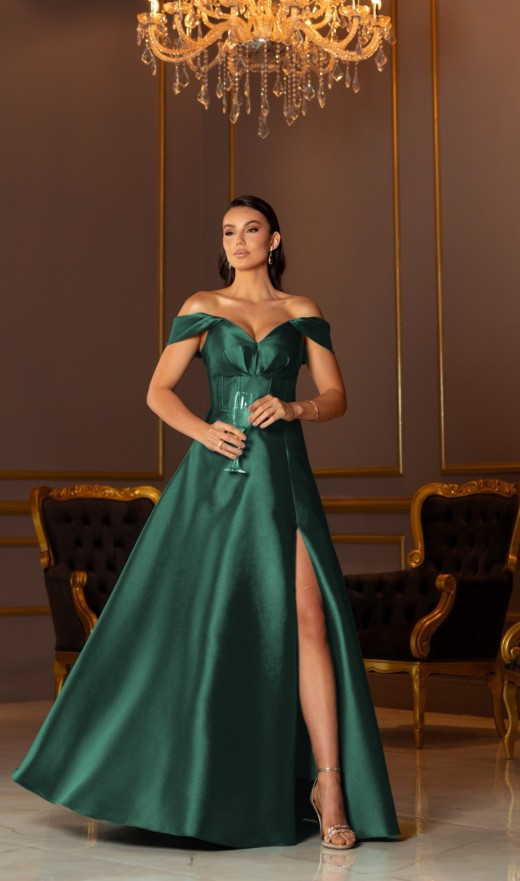 VESTIDO VERDE ESMERALDA 1241PH