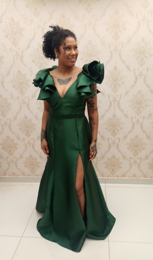 VESTIDO VERDE OLIVA 2353K