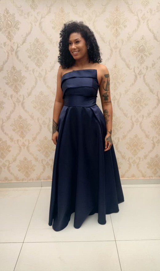 VESTIDO AZUL MARINHO 19975NC