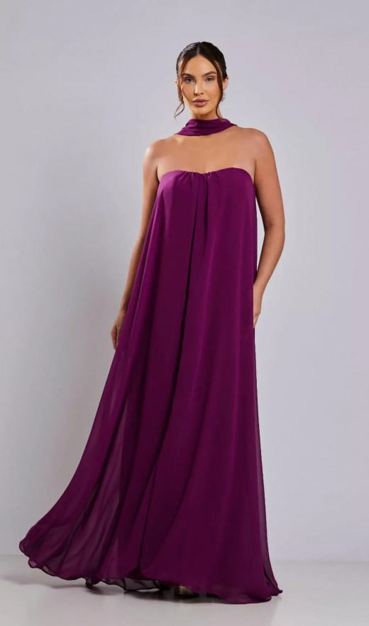 VESTIDO FUCSIA 25014OB