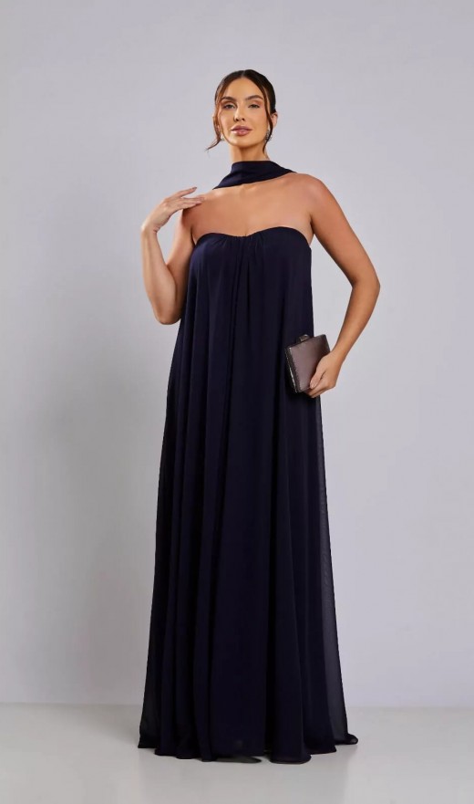 VESTIDO AZUL MARINHO 25014OB