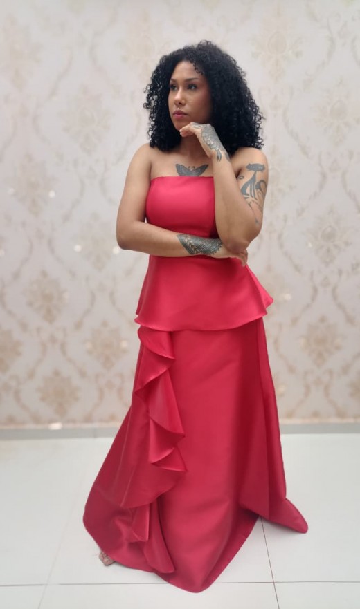 VESTIDO VERMELHO A086K