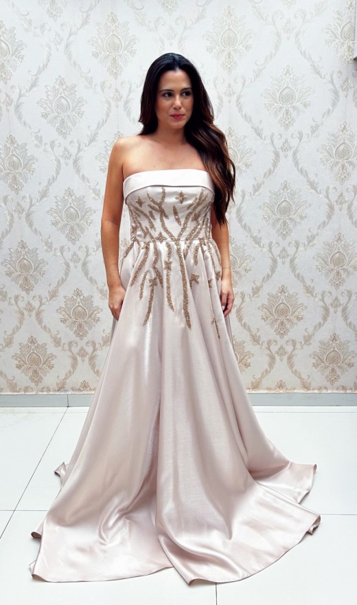 VESTIDO DOURADO 53064GR