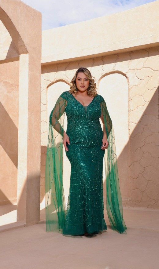 VESTIDO VERDE ESMERALDA BK91254