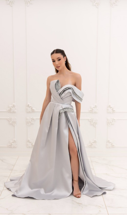 VESTIDO PRATA 54064GR
