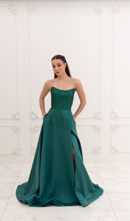VESTIDO VERDE ESMERALDA 57402LS