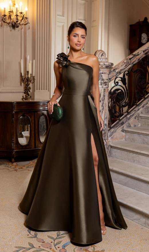 VESTIDO VERDE OLIVA 1286PH