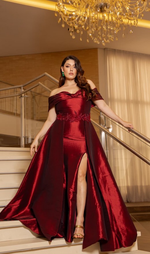 VESTIDO MARSALA 11831SB