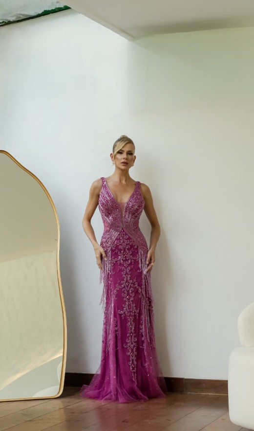 VESTIDO FUCSIA 11769SB