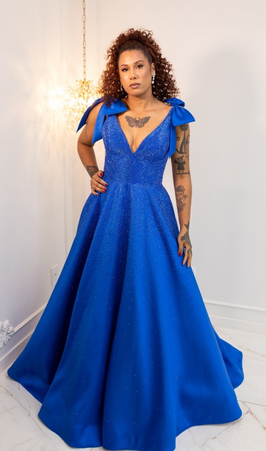 VESTIDO AZUL ROYAL 56929LS