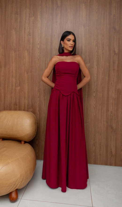 VESTIDO MARSALA 083BF