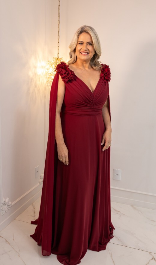 VESTIDO MARSALA 2130F