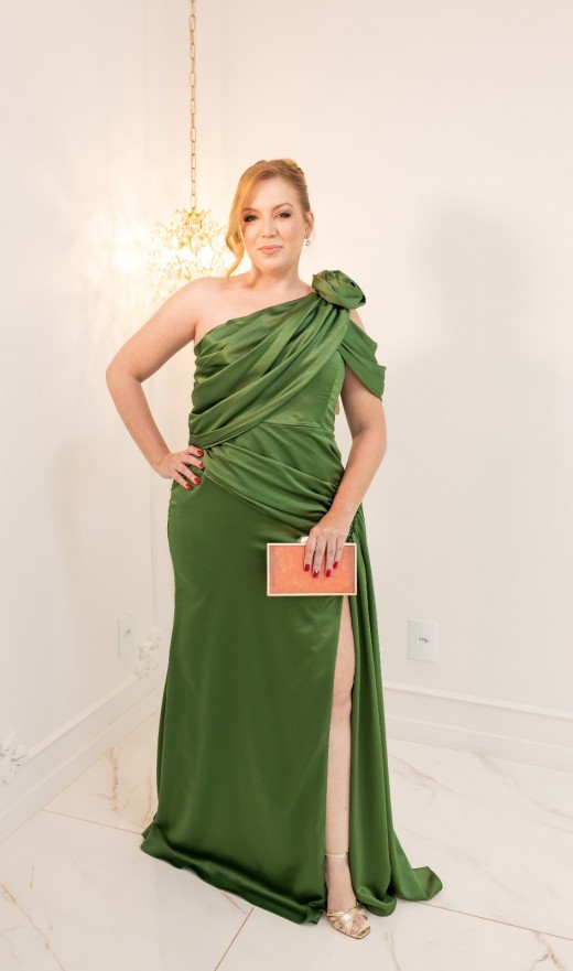 VESTIDO VERDE OLIVA 2148F