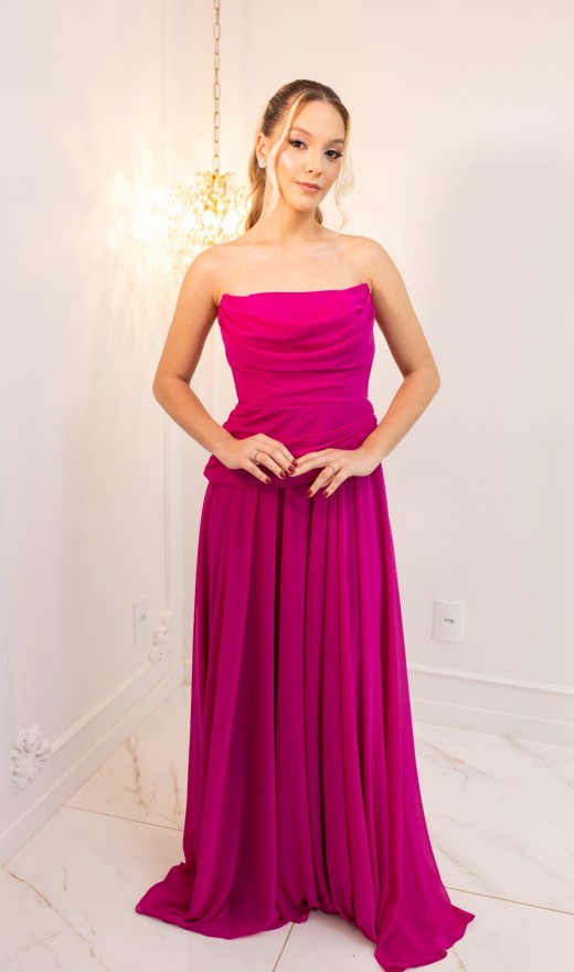 VESTIDO FUCSIA 2185S