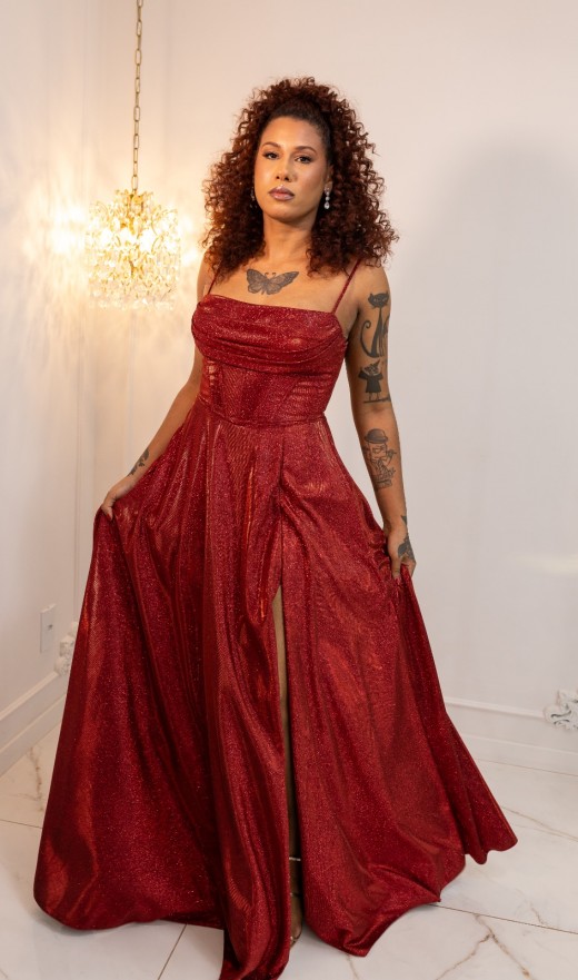 VESTIDO MARSALA 6366BB