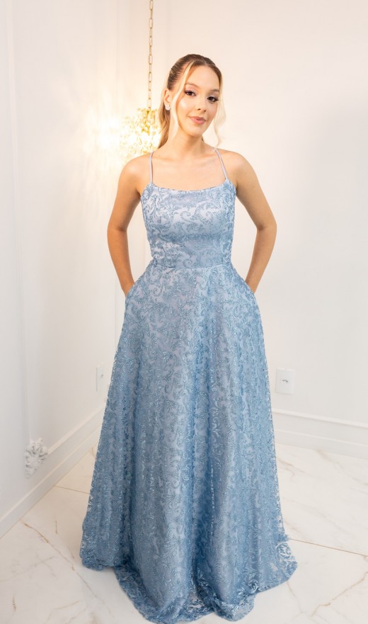 VESTIDO AZUL SERENITY 6583BB